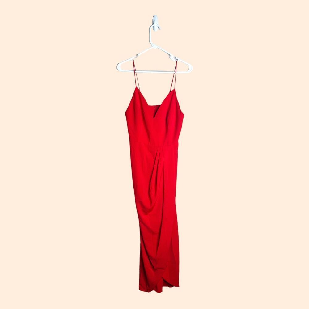 Shona Joy Midi Dress Red